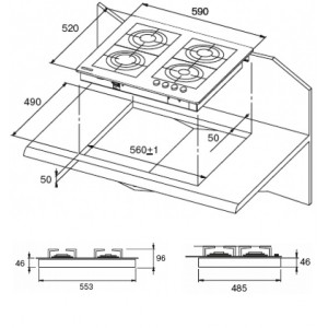 Варочная панель Kuppersberg TG 699 B Silver фото 2