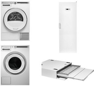 Asko Logic 24 (стиральная машина W4086C.W/3 + сушильная машина T408HD.W + сушильный шкаф DC7784 V.W + выдвижная полка HDB1153W) фото