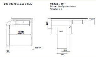 Варочная панель FALMEC Design+ MODULA/M1 (84 х 51) фото 3 Варочная панель FALMEC Design+ MODULA/M1 (84 х 51) фото 3
