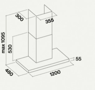 Вытяжка Фалмек Lumina 120 Glass Black wall (NRS) фото 3 Вытяжка Falmec Lumina 120 Glass Black wall (NRS) фото 3