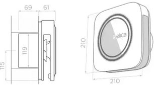 Воздухоочиститель Элика SNAP Wi-Fi TAUPE BROWN фото 2 Воздухоочиститель Elica SNAP Wi-Fi TAUPE BROWN фото 2