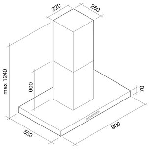 Вытяжка Фалмек Plane isola 90 white (800) ECP фото 4 Вытяжка Falmec Plane isola 90 white (800) ECP фото 4