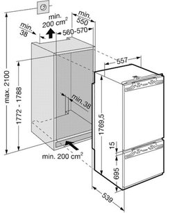 Холодильник Либхер ICBN 30560 Premium BioFresh NoFrost фото 2 Холодильник Liebherr ICBN 30560 Premium BioFresh NoFrost фото 2