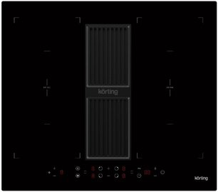 Индукционная варочная панель с интегрированной вытяжкой Кертинг HIBH 68980 NB фото Индукционная варочная панель с интегрированной вытяжкой Korting HIBH 68980 NB фото