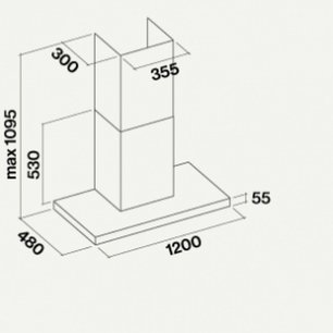 Вытяжка Falmec Lumina 120 Glass White wall (NRS) фото 2