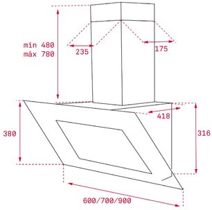 Вытяжка Тека DVT 950 WHITE фото 2 Вытяжка Teka DVT 950 WHITE фото 2