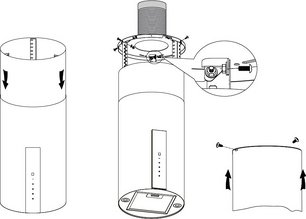 Вытяжка Кертинг KHA 35808 DW Cylinder фото 3 Вытяжка Korting KHA 35808 DW Cylinder фото 3