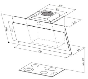 Вытяжка Фабер Cocktail WH F80 фото 4 Вытяжка Faber Cocktail WH F80 фото 4