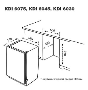 Посудомоечная машина Кертинг KDI 6075 фото 2 Посудомоечная машина Korting KDI 6075 фото 2