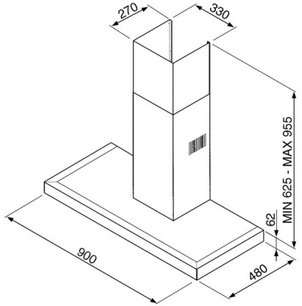Вытяжка Смег KSE91X фото 4 Вытяжка Smeg KSE91X фото 4