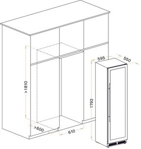 Винный шкаф Мэйвел MV98-KST3 Slim фото 4 Винный шкаф Meyvel MV98-KST3 Slim фото 4