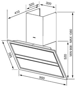 Вытяжка Смег KCVB9SG фото 2 Вытяжка Smeg KCVB9SG фото 2