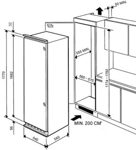 Встраиваемый холодильник Смег LB30AFNF фото 4 Встраиваемый холодильник Smeg LB30AFNF фото 4