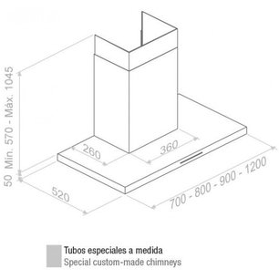 Вытяжка Пандо P-401/70 IX 1050 SEC PLUS фото 3 Вытяжка Pando P-401/70 IX 1050 SEC PLUS фото 3
