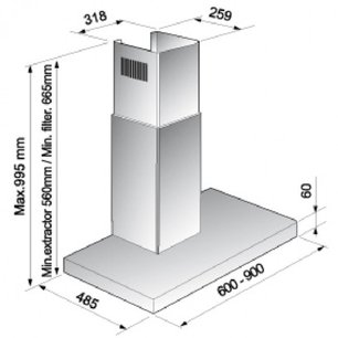 Вытяжка Кертинг KHC 9957 X фото 4 Вытяжка Korting KHC 9957 X фото 4