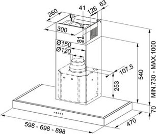 Вытяжка Франке FDF 6357 XS фото 2 Вытяжка Franke FDF 6357 XS фото 2
