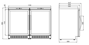 Винный шкаф Дометик B68G Double Basic фото 3 Винный шкаф Dometic B68G Double Basic фото 3