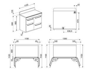 Варочный центр Смег TR4110GR фото 4 Варочный центр Smeg TR4110GR фото 4