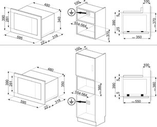 Встраиваемая микроволновая печь Смег FMI120N2 фото 4 Встраиваемая микроволновая печь Smeg FMI120N2 фото 4