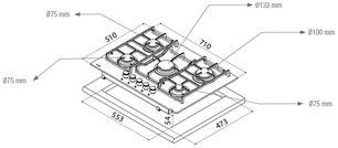 Варочная панель Пандо PGA-4370 фото 3 Варочная панель Pando PGA-4370 фото 3
