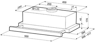 Вытяжка Krona KAMILLA 500 AIR 1B фото 2 Вытяжка Krona KAMILLA 500 AIR 1B фото 2