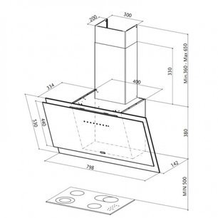 Вытяжка Фабер Black Tie BRS BK A80 фото 3 Вытяжка Faber Black Tie BRS BK A80 фото 3