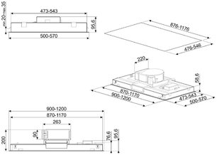 Встраиваемая вытяжка Смег KLT120LXS фото 4 Встраиваемая вытяжка Smeg KLT120LXS фото 4
