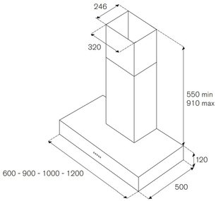 Вытяжка Бертаззони K120CONXA фото 2 Вытяжка Bertazzoni K120CONXA фото 2