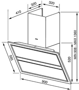 Вытяжка Смег KCVR9NE фото 3 Вытяжка Smeg KCVR9NE фото 3