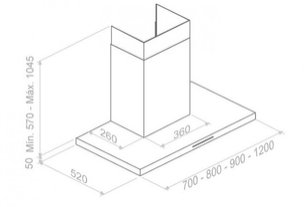 Вытяжка Пандо P-401/120 IX 850 SEC 230/50 фото 4 Вытяжка Pando P-401/120 IX 850 SEC 230/50 фото 4