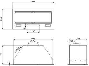 Встраиваемая вытяжка Смег KSG6P4MB фото 3 Встраиваемая вытяжка Smeg KSG6P4MB фото 3