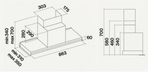 Встраиваемая вытяжка Фалмек Virgola Black 90 (600) фото 4 Встраиваемая вытяжка Falmec Virgola Black 90 (600) фото 4