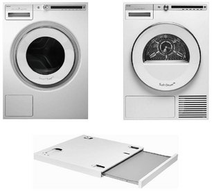 Asko Logic 13 (стиральная машина W4086C.W/3 + сушильная машина T408HD.W + выдвижная полка HSS1053W) фото