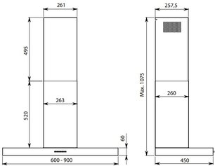 Вытяжка Фалмек MERCURIO EVO 60 фото 3 Вытяжка Falmec MERCURIO EVO 60 фото 3