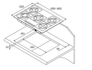 Независимая варочная панель Куперсберг FQ9TG S фото 2 Независимая варочная панель Kuppersberg FQ9TG S фото 2