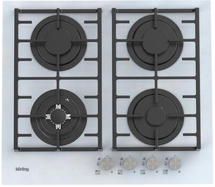 Газовая стеклянная варочная панель Кертинг HGG 6825 CTW фото Газовая стеклянная варочная панель Korting HGG 6825 CTW фото