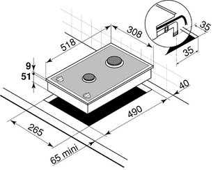 Независимая варочная панель Де Дитрих DTG 701 X фото 3 Независимая варочная панель De Dietrich DTG 701 X фото 3