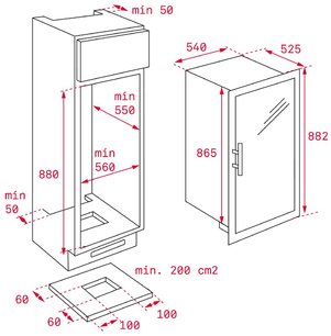 Винный шкаф Тека RVI 35 BLACK-SS фото 2 Винный шкаф Teka RVI 35 BLACK-SS фото 2