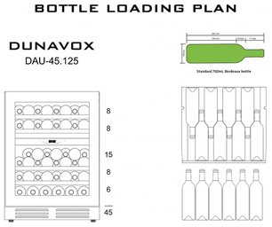 Винный шкаф Дунавокс DAU-45.125DOP.TO фото 2 Винный шкаф Dunavox DAU-45.125DOP.TO фото 2
