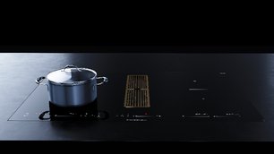 Варочная панель с вытяжкой Kuppersbusch KMI 8590.0 SR Gold фото 4