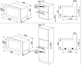 Микроволновая печь Смег FMI420S2 фото 4 Микроволновая печь Smeg FMI420S2 фото 4