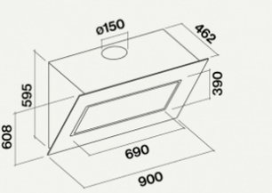Вытяжка Falmec Quasar (A+) 90 White Glass фото 3