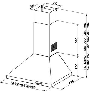 Вытяжка Фабер STRIP SMART PB X A90 фото 2 Вытяжка Faber STRIP SMART PB X A90 фото 2