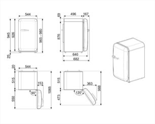 Холодильник Смег FAB10RBL2 фото 3 Холодильник Smeg FAB10RBL2 фото 3