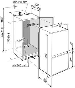 Встраиваемый холодильник Liebherr ICNSe 5123 Plus NoFrost фото 4