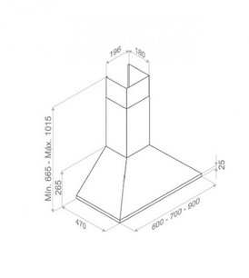 Вытяжка Пандо P-221/90 IX 730 E.C.S. 230/50 фото 3 Вытяжка Pando P-221/90 IX 730 E.C.S. 230/50 фото 3