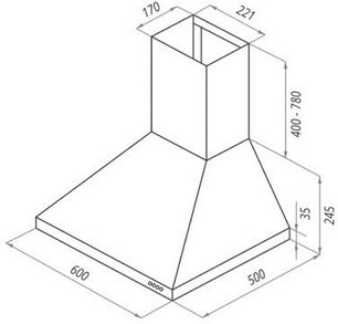 Кухонная вытяжка MAUNFELD Retro Light 60 белый фото 2 Кухонная вытяжка MAUNFELD Retro Light 60 белый фото 2