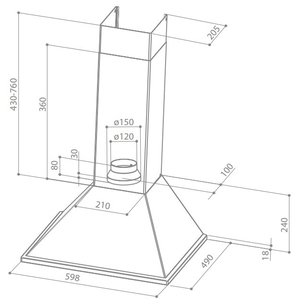 Вытяжка Фабер SYNTHESIS HIP BK A60 PB фото 2 Вытяжка Faber SYNTHESIS HIP BK A60 PB фото 2