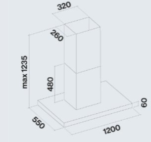 Вытяжка Фалмек PLANE ISOLA BLACK 120 PLUS фото 2 Вытяжка Falmec PLANE ISOLA BLACK 120 PLUS фото 2