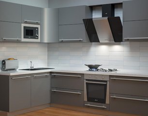 Вытяжка Крона TALLI 900 inox/black glass 3P фото 2 Вытяжка KRONA TALLI 900 inox/black glass 3P фото 2